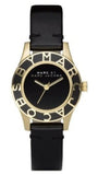 Marc Jacobs Blade Black Dial Black Leather Strap Watch for Women - MBM1159