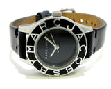 Marc Jacobs Blade Black Dial Black Leather Strap Watch for Women - MBM1082