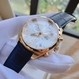 Tissot T Classic PR 100 Chronograph Silver Dial Black Leather Strap Watch for Men - T101.417.36.031.00