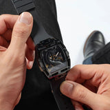 Guess Legend Analog Black Dial Black Rubber Strap Watch For Men - GW0648G1