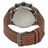 Movado Heritage Series 29mm Calendoplan Chronograph Black Dial Brown Leather Strap Watch For Men - 3650060