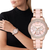 Michael Kors Tibby Multifunction Rose Gold Dial Rose Gold Steel Strap Watch For Women - MK6928