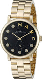 Marc Jacobs Baker Dexter Black Dial Gold Steel Strap Watch for Women - MBM3421