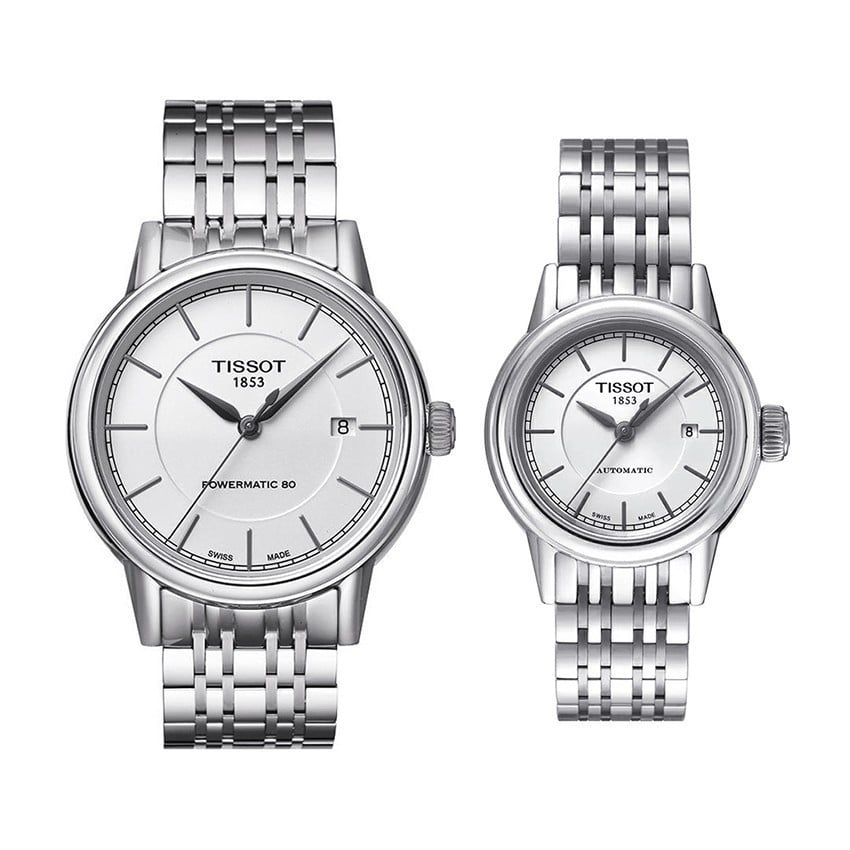 Tissot T Classic Carson Automatic White Dial Silver Steel Strap Watch For Women - T085.207.11.011.00