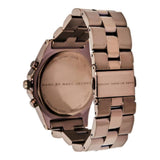 Marc Jacobs Blade Chronograph Brown Dial Brown Steel Strap Watch for Women - MBM3121