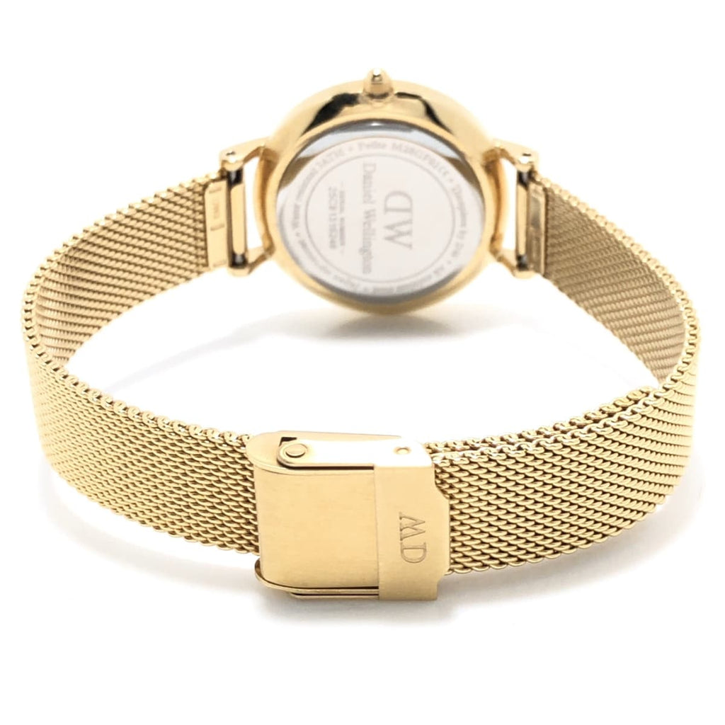 Daniel Wellington Petite Emerald Green Dial Gold Mesh Strap Watch For Women - DW00100479
