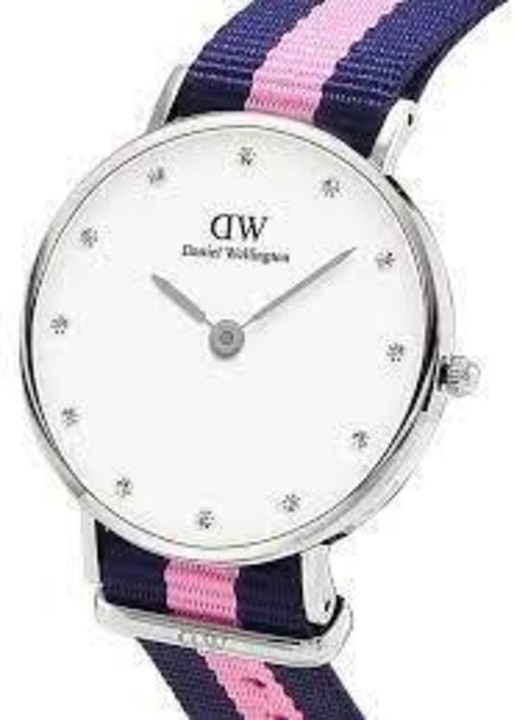 Daniel Wellington Classy Winchester White Dial Two Tone NATO Strap Watch For Women - DW00100073