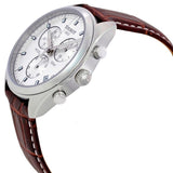 Tissot PR 100 Chronograph Silver Dial Brown Leather Strap Watch for Men - T101.417.16.031.00
