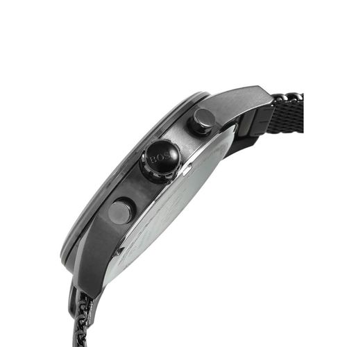 Hugo Boss Jet Blue Dial Gunmetal Mesh Bracelet Watch for Men  - 1513677