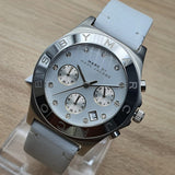 Marc Jacobs Blade White Dial White Leather Strap Watch for Women - MBM1187