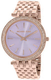Michael Kors Darci Purple Dial Rose Gold Steel Strap Watch for Women - MK3400