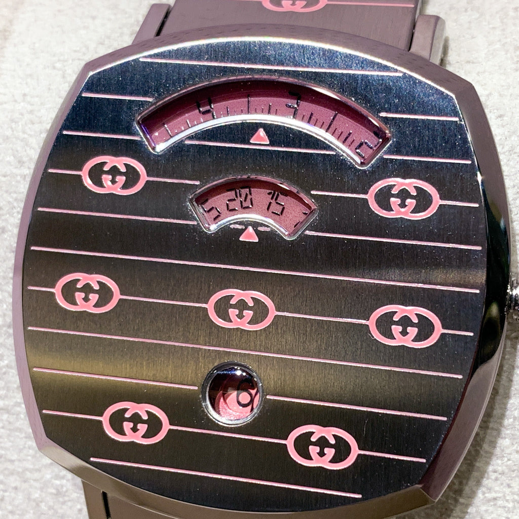 Gucci Grip Quartz Silver Dial Silver Steel Strap Watch For Women - YA157438