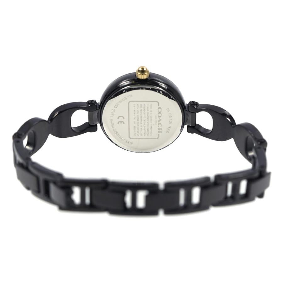 Coach Park Swarovski Crystals Black Dial Black Steel Strap Watch for Women - 14503564