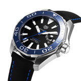 Tag Heuer Aquaracer Calibre 5 Automatic Black Dial Black Nylon Strap Watch for Men - WAY201C.FC6395