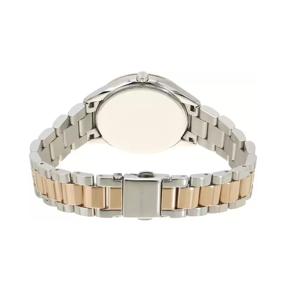 Michael Kors Lauryn Mother of Pearl Dial Two Tone Steel Strap Watch For Women - MK3979