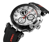 Tissot T Race Chronograph White Dial Black Silicone Strap Watch For Men - T115.417.27.011.00