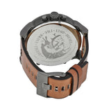 Diesel Mr Daddy 2.0 Chronograph Black Dial Brown Leather Strap Watch For Men - DZ7332