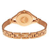 Emporio Armani Chiara Analog White Dial Rose Gold Steel Strap Watch For Women - AR7329