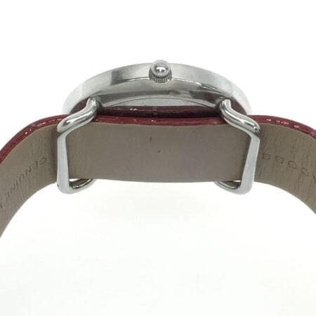 Marc Jacobs Amy Red Dial Burgundy Leather Strap Watch for Women - MBM1162
