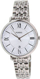 Fossil Jacqueline White Dial Silver Steel Strap Watch for Women - ES3433
