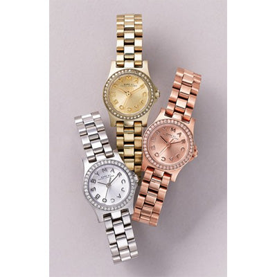 Marc Jacobs Henry Gold Dial Gold Steel Strap Watch for Women - MBM3277