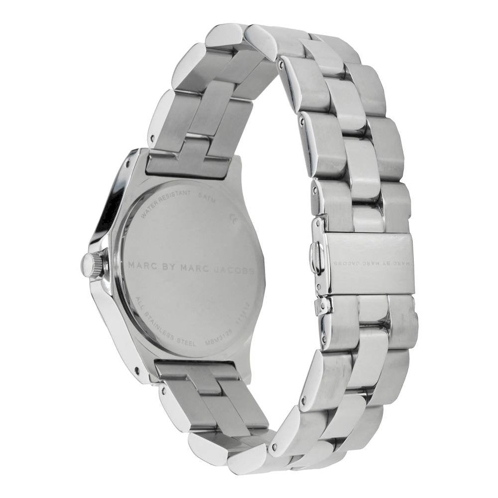 Marc Jacobs Blade Chronograph Silver Dial Silver Steel Strap Watch for Women - MBM3125
