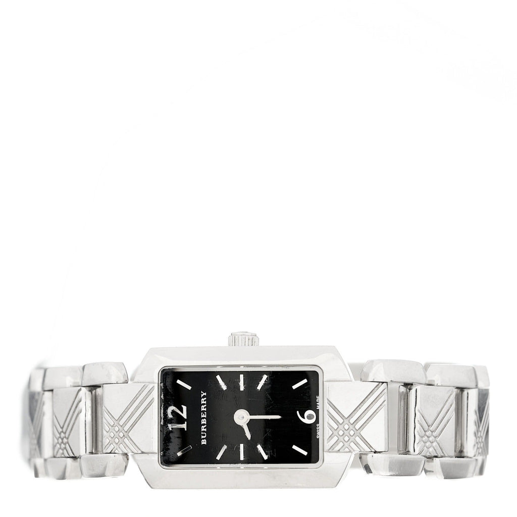 Burberry Signature Quartz Black Dial Silver Steel Strap Watch for Women - BU4210