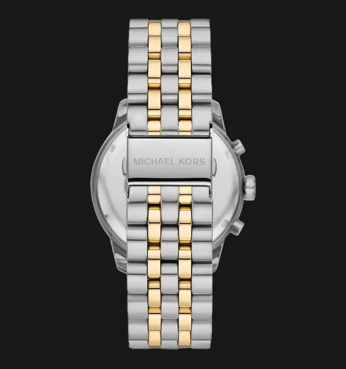 Michael Kors Cunningham Chronograph Black Dial Two Tone Steel Strap Watch For Men - MK8964