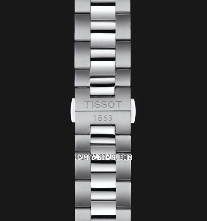 Tissot Gentleman Powermatic 80 Silicium Ice Blue Silver Steel Strap Watch For Men - T127.407.11.351.00