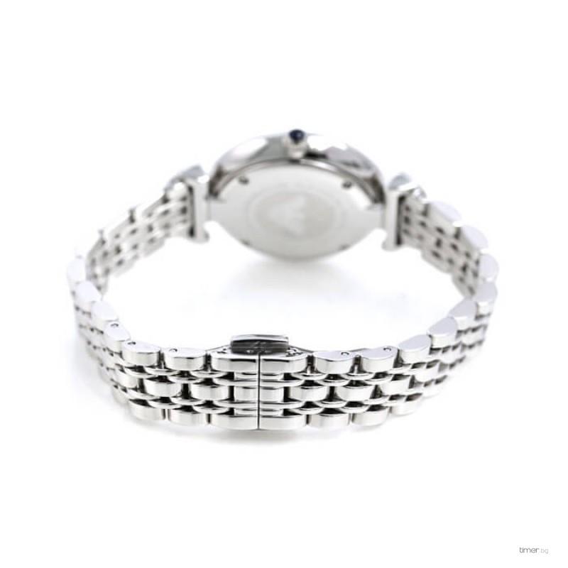 Emporio Armani Gianni T Bar Dark Blue Dial Silver Stainless Steel Watch For Women - AR11091