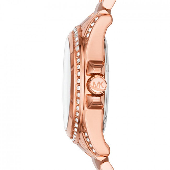 Michael Kors Blair Rose Gold Dial Two Tone Steel Strap Watch for Women - MK6175