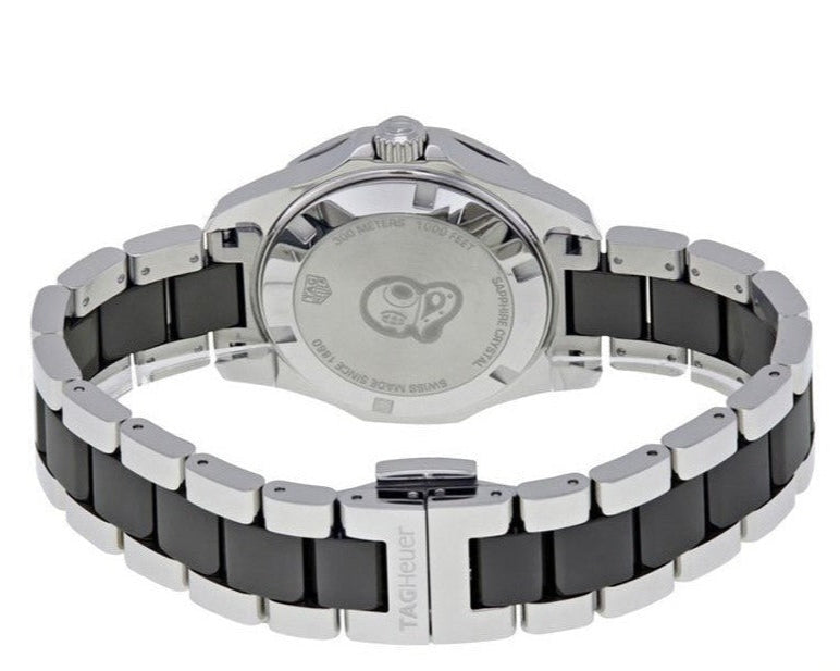 Tag Heuer Aquaracer Quartz Diamonds Black Dial Two Tone Steel Strap Watch for Men - WAY131E.BA0913