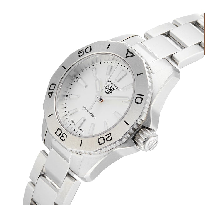 Tag Heuer Aquaracer Professional 200 Quartz White Dial Silver Steel Strap Watch for Women - WBP1411.BA0622
