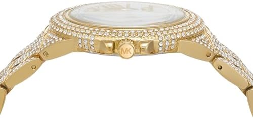 Michael Kors Camille Three-Hand Crystals White Dial Gold Steel Strap Watch for Women - MK4800