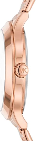 Michael Kors Slim Runway Rose Gold Dial Rose Gold Steel Strap Watch for Women - MK4658
