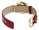 Marc Jacobs Amy Red Dial Burgundy Leather Strap Watch for Women - MBM1152