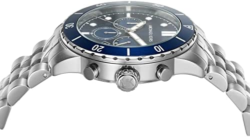 Michael Kors Cunningham Chronograph Blue Dial Silver Steel Strap Watch For Men - MK8999