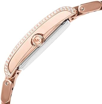 Michael Kors Emery Three-Hand Crystals Silver Dial Rose Gold Steel Strap Watch for Women - MK4644