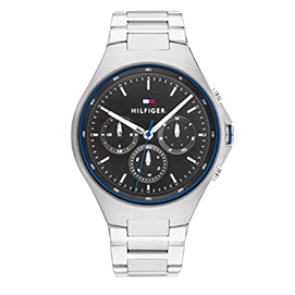 Tommy Hilfiger Justin Chronograph Gray Dial Silver Steel Strap Watch For Men - 1792054