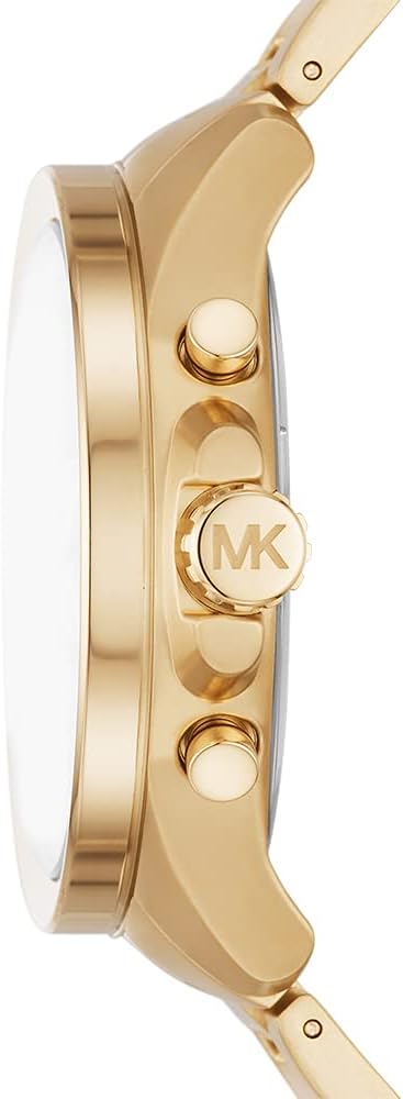 Michael Kors Wren Chronograph Gold Dial Gold Steel Strap Watch For Men - MK8928