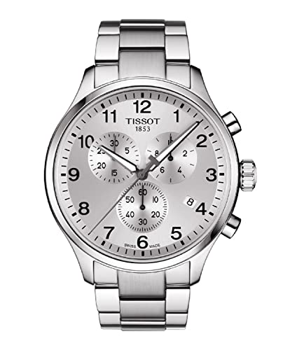 Tissot Chrono XL Classic Silver Dial Silver Steel Strap Watch For Men - T116.617.11.037.00
