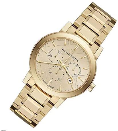 Burberry The City Gold Dial Gold Steel Strap Watch for Women - BU9753