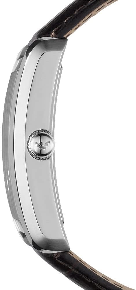 Emporio Armani Classic Brown Dial Brown Leather Strap Watch For Men - AR1605