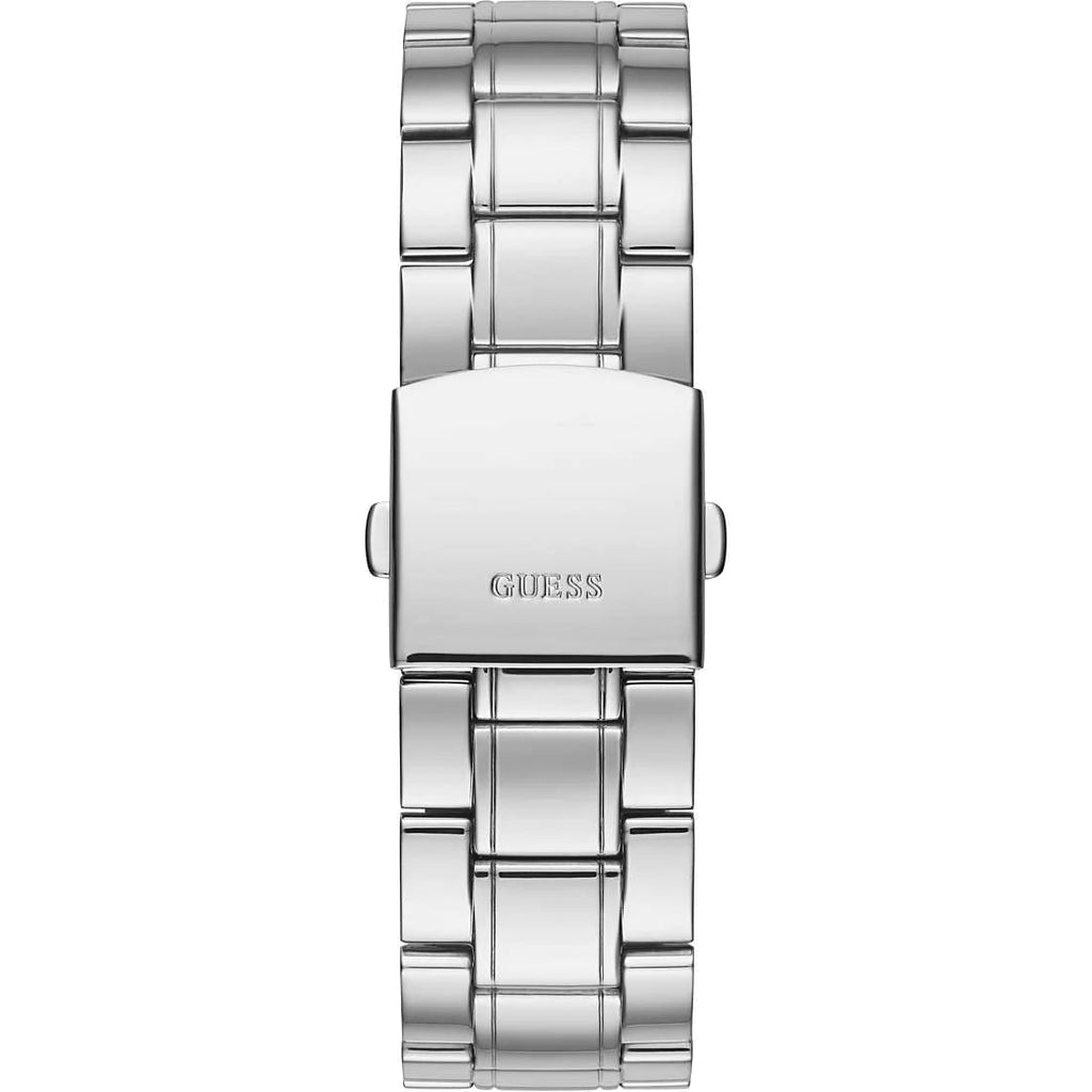 Guess Hendrix Silver Dial Silver Steel Strap Watch for Men - GW0066G1