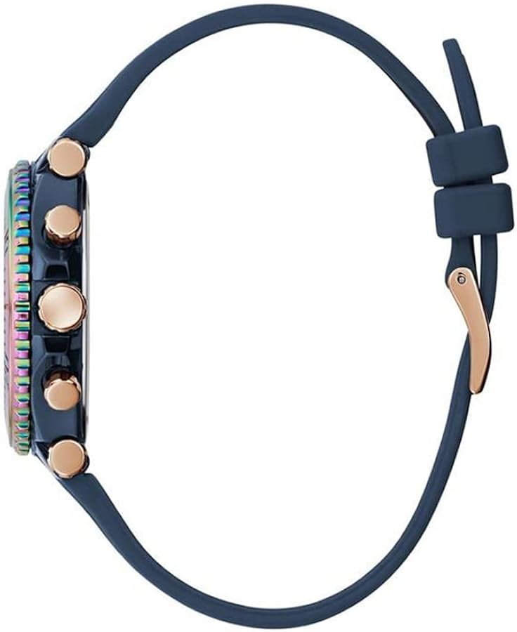 Guess Cosmic Multifunction Blue Dial Blue Silicone Strap Watch For Women - GW0466L2