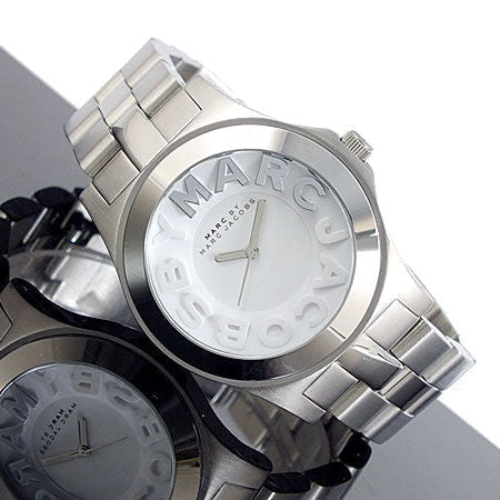 Marc Jacobs Rivera Silver Dial Silver Steel Strap Watch for Women - MBM3133