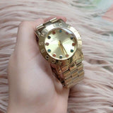 Marc Jacobs Amy Dexter Gold Dial Gold Steel Strap Watch for Women - MBM3218