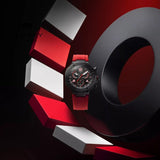 Tissot T Race Chronograph Black Dial Red Rubber Strap Watch For Men - T141.417.37.057.01