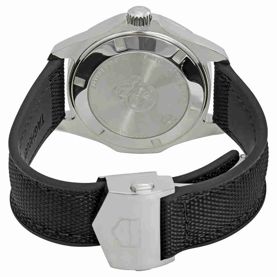 Tag Heuer Aquaracer Quartz Mother of Pearl Black Dial Black NATO Strap Watch for Women - WAY131M.FT6092