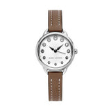 Marc Jacobs Betty White Dial Brown Leather Strap Watch for Women - MJ1480